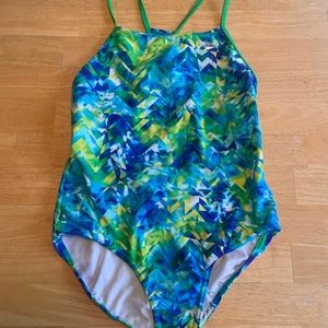 Speedo One Piece Bathing Suit Big Girls Size 14 Style number 771-4007